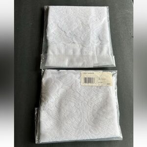 Richmark Lace Valances Pair 60” X 16” White Polyester Washable Avalon 70004 New